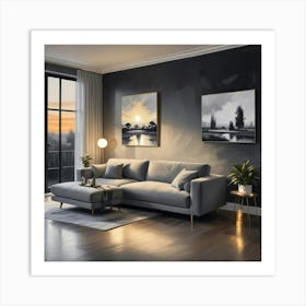 Modern Living Room 6 Art Print