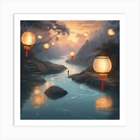 Chinese Lanterns Art Print