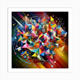 Abstract Geometric Background Art Print