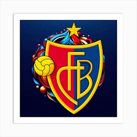 FC Basel 1893 Logo Wall Art 1 Art Print