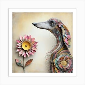 A whimsical dog 4 Art Print