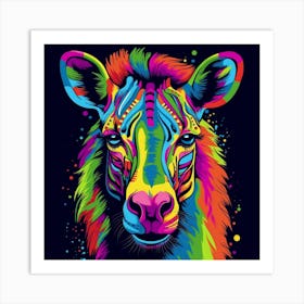 Colorful Zebra 1 Art Print