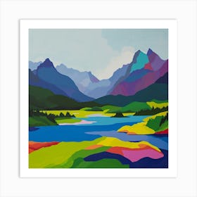 Colourful Abstract Nahuel Huapi National Park Argentina 2 Art Print