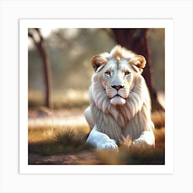 White Lion Art Print