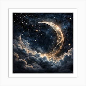 Crescent In The Sky art print 4 Art Print