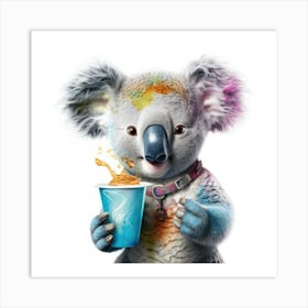 Koala Drink Art Print