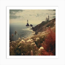 Lighthouse Vintage Photo Art Print