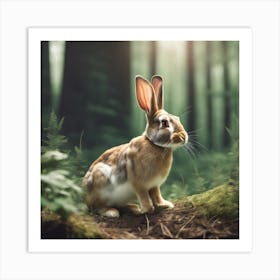 Rabbit In The Forest 130 Art Print