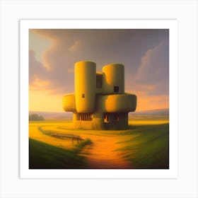 House In The Field 1 Art Print