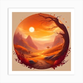 Landscape Painting 4 Art Print