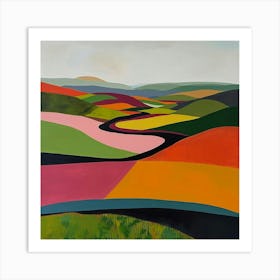 Colourful Abstract Northumberland National Park England 4 Art Print