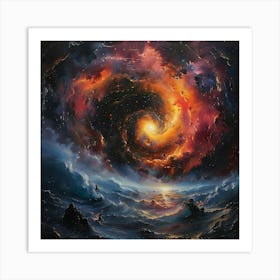 Spiral Galaxy Creation, Impressionism And Surrealism Art Print