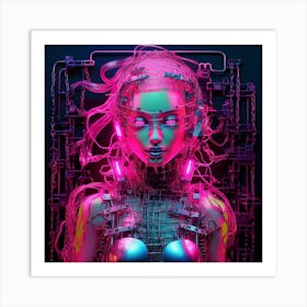 Cyborg Woman 3 Art Print