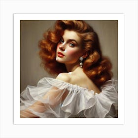 Woman With Red Hair 1 Art Print