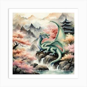 pastel dragon 2 Art Print