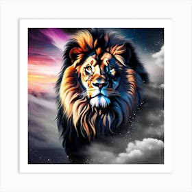 Lion In The Sky 2 Art Print