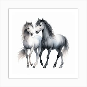 Couple of Horses 1 Art Print