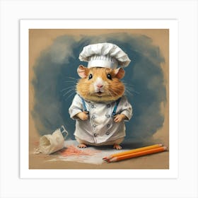 Chef Hamster Art Print