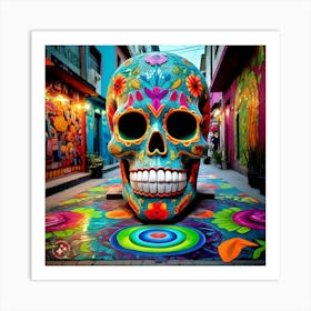 Day Of The Dead Skull 2 Art Print