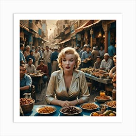 Marilyn Monroe In Morocco Art Print