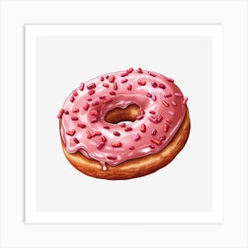 Donut With Sprinkles Art Print