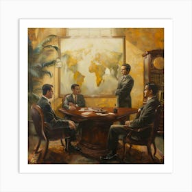 A Task Delegation Oil Painting Illustration 1718669622 1 Art Print