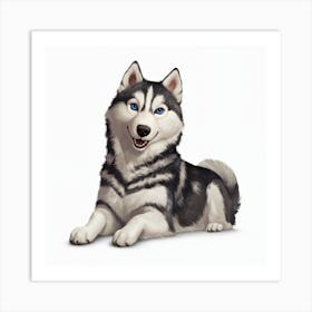 Husky Dog Art Print