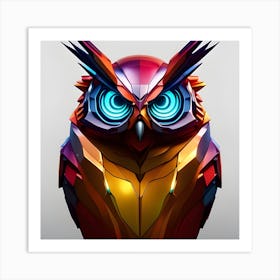 Abstract Owl 1 Art Print