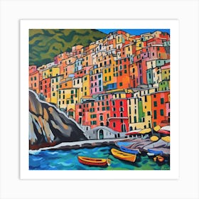 Cinque Terre Italy Brought To 1 Art Print