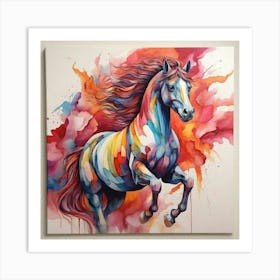 Colorful Horse 4 Art Print