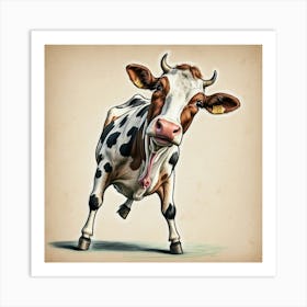 Cow Drawing 16 Art Print