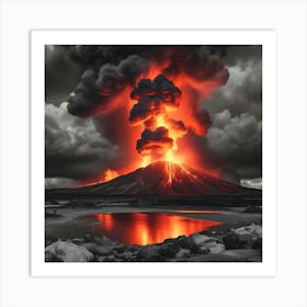 Erupting Volcano 3 Art Print