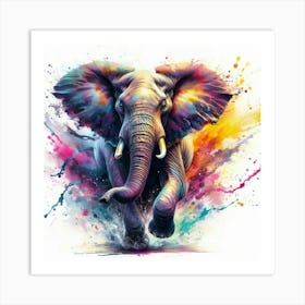 Elephant Painting 4 Art Print