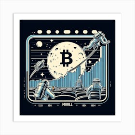 Bitcoin Moon Art Print