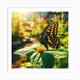 Butterfly In The Garden 3 Art Print