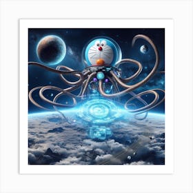 Alien Doraemon Art Print