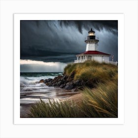 Stormy Lighthouse Art Print