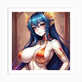 Sexy anime mermaid 03 Art Print