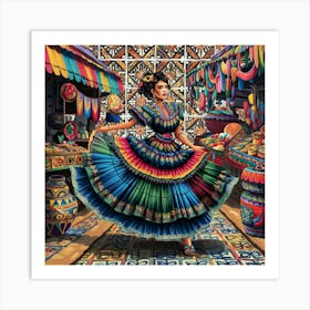 A Vibrant And Dynamic Illustration Of A Mexican In E53bsntiqeuwcj8tfrn 8g Frpymrejrnmjejbs 894pw Art Print