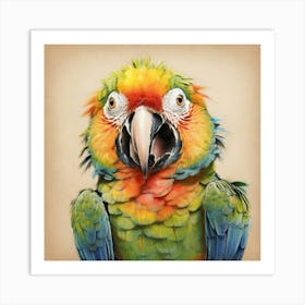 Colorful Parrot Canvas Print 1 Art Print