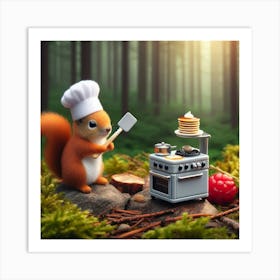 Chef Squirrel 1 Art Print