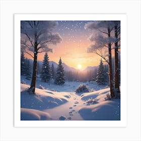 Whispers of the Winter Path Art Print