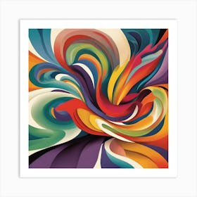 Georgia O'Keeffe inspired abstract composition 2 Art Print