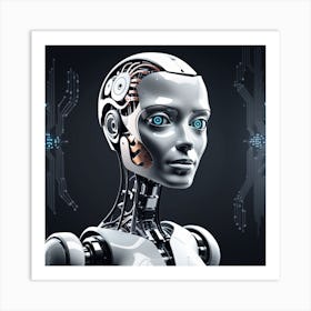 Robot Portrait 11 Art Print