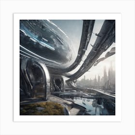 Futuristic City 333 Art Print