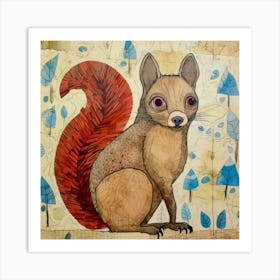 Abstract Squirrel 2 Art Print