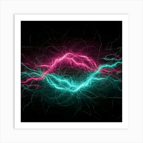 Abstract Lightning Art Print