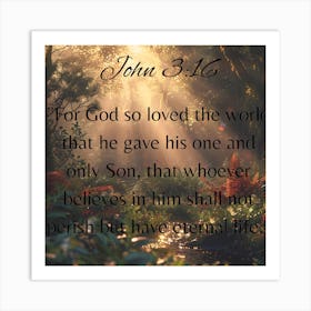 John 3:16 Art Print