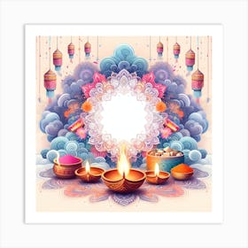 Diwali Background 5 Art Print
