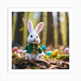 Easter Bunny In The Woods Art Print